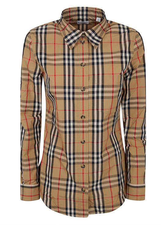 26SS 버버리 라프윙 체크 롱 슬리브 셔츠 8111847 ARCHIVE BEIGE IP CHK BROWN