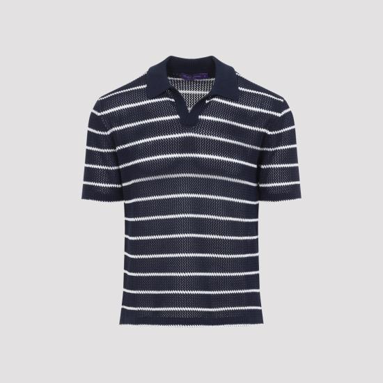 26SS 랄프로렌 퍼플라벨 폴로 티셔츠 790P10975001 CLASSIC CHAIRMAN NAVY BLUE - RALPH LAUREN PURPLE LABEL