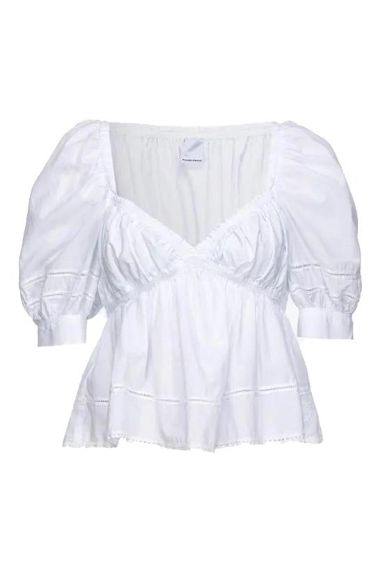 SPRING SUMMER 핑코 탑 103070A1OLZ04 WHITE