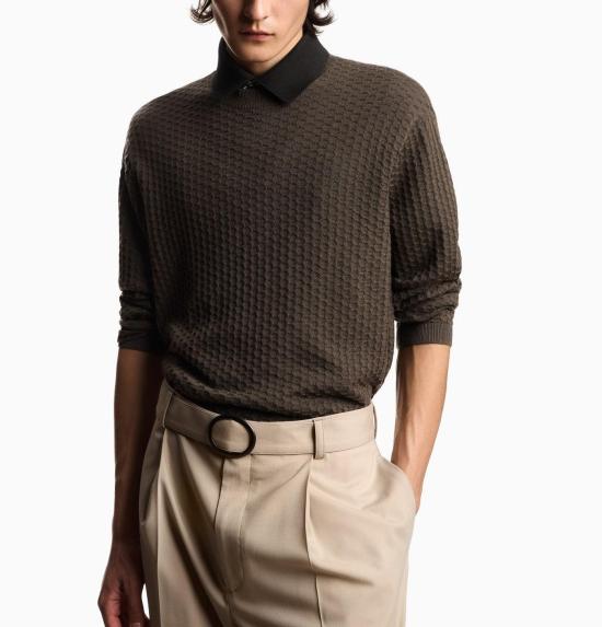 26SS 엠포리오 아르마니 긴팔 티셔츠 EM004602 AF23553 6021 MAJOR BROWN HONEY - EMPORIO ARMANI