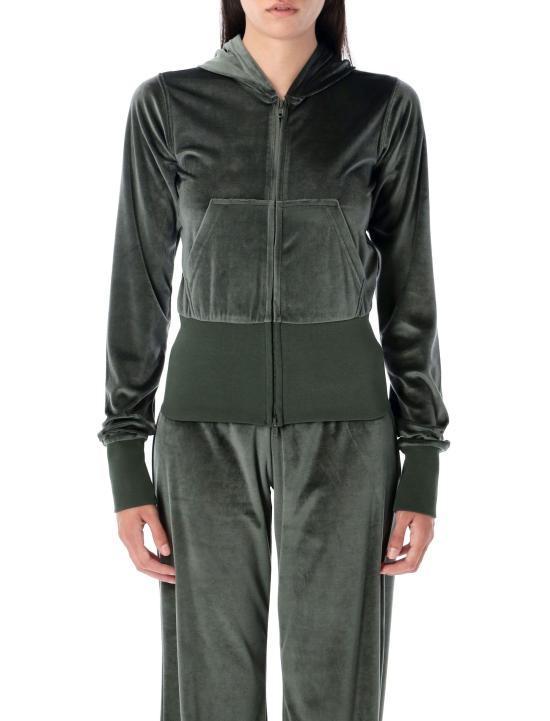 25FW 발렌시아가 벨벳 후드 집업 837646TMO26 2840 KHAKI