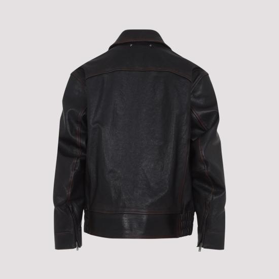 26SS 골든구스 나파 레더 보머 자켓 GMP02531 P002301 40249 PORT ROYALE BLACK - GOLDEN GOOSE