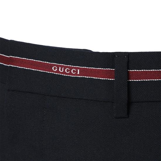 25FW 구찌 셀비지 디테일 울 팬츠 832544Z7AQV 4668 BLUE - GUCCI