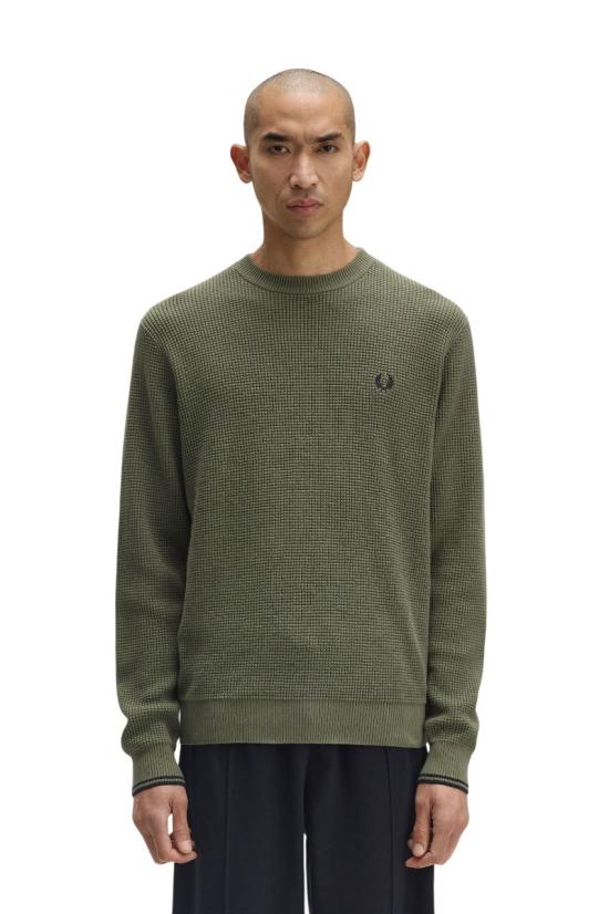 25FW 프레드페리 긴팔 티셔츠 K6507 X21 VERDE GREEN - FRED PERRY