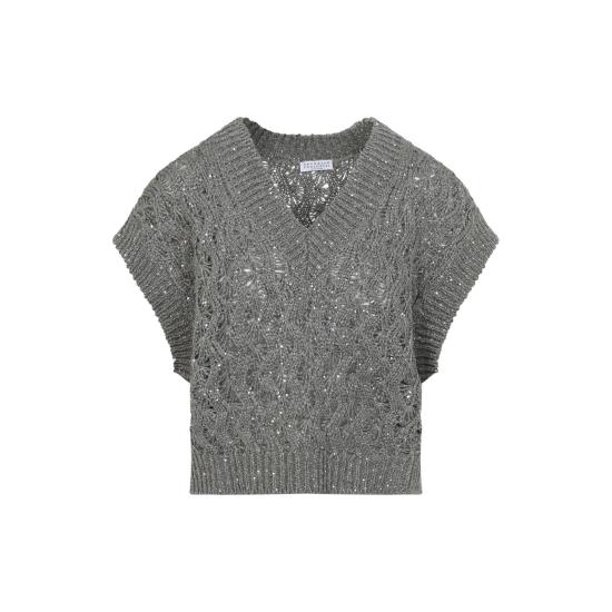 26SS 브루넬로 쿠치넬리 스웨터 MEA371112 C9125 SAGE GREEN