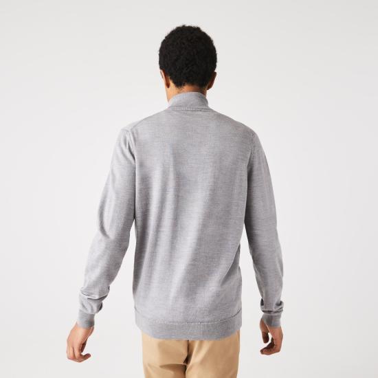  라코스테 메리노 울 터틀넥 스웨터 AH1959 YRD GRIGIO GREY - LACOSTE