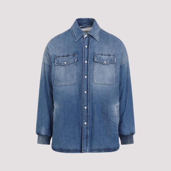 SPRING SUMMER 알렉산더 맥퀸 셔츠 759125 QYAAR 4211 BLUE WASHED - ALEXANDER MCQUEEN