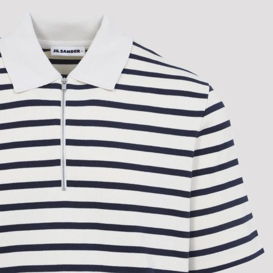 26SS 질샌더 폴로 티셔츠 J47GL0104 J46497 124 MARINIERE BLUE - JIL SANDER