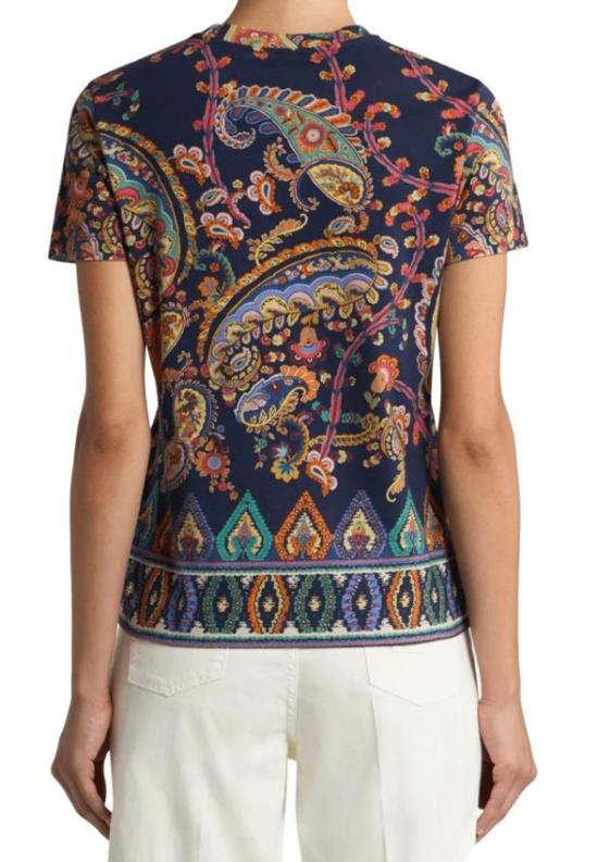 26SS 에트로 반팔 티셔츠 WRMA0006 AKH26X0883 BLUE - ETRO