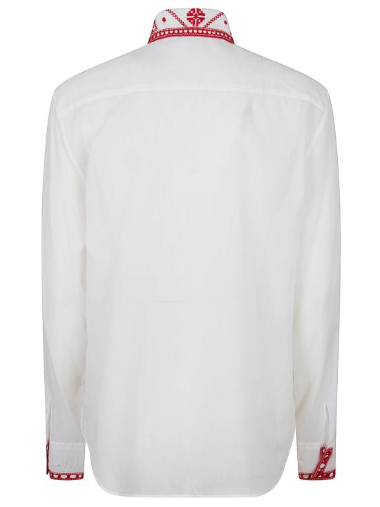 26SS 에르마노 설비노 셔츠 D482K321 RGWJ B4829 FDO OTTICO WHITE - ERMANNO SCERVINO