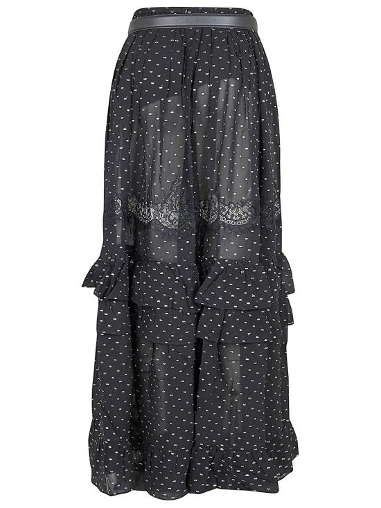 26SS 셀프 포트레이트 스커트 RS26 196XSK BLACK - SELF PORTRAIT