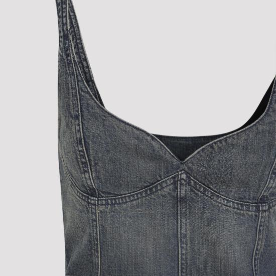 25FW 발렌시아가 민소매 티셔츠 849811 TTW76 3394 NAVY GREEN YELLOW BLACK - BALENCIAGA