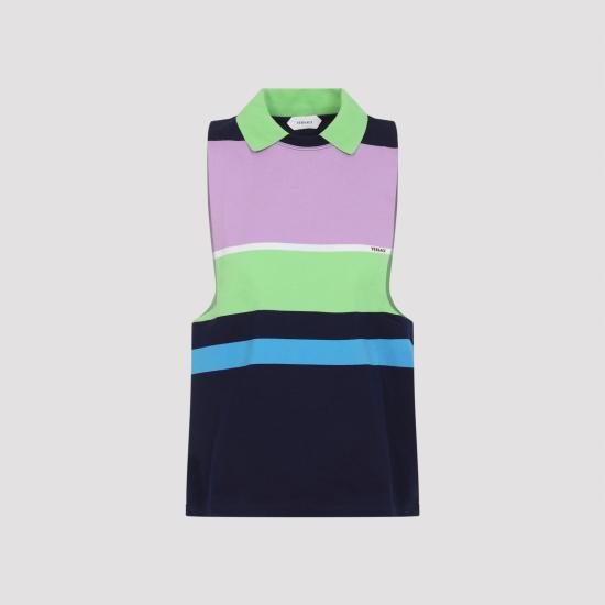 26SS 베르사체 스웨터 1024508 1A17890 6PD40 BRIGHT PINK INK WHITE BRI PINK PURPLE - VERSACE