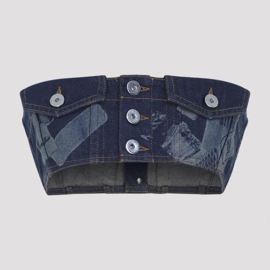 26SS 장 폴 고티에 탑 2601WBR014D027 57 VINTAGE BLUE - JEAN PAUL GAULTIER