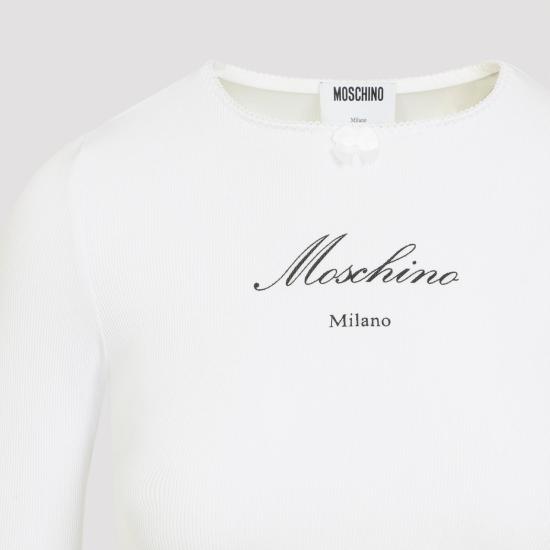 26SS 모스키노 반팔 티셔츠 261E1203 0546 1001 BIANCO WHITE - MOSCHINO