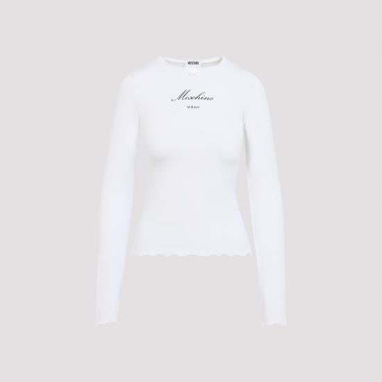 26SS 모스키노 반팔 티셔츠 261E1203 0546 1001 BIANCO WHITE - MOSCHINO