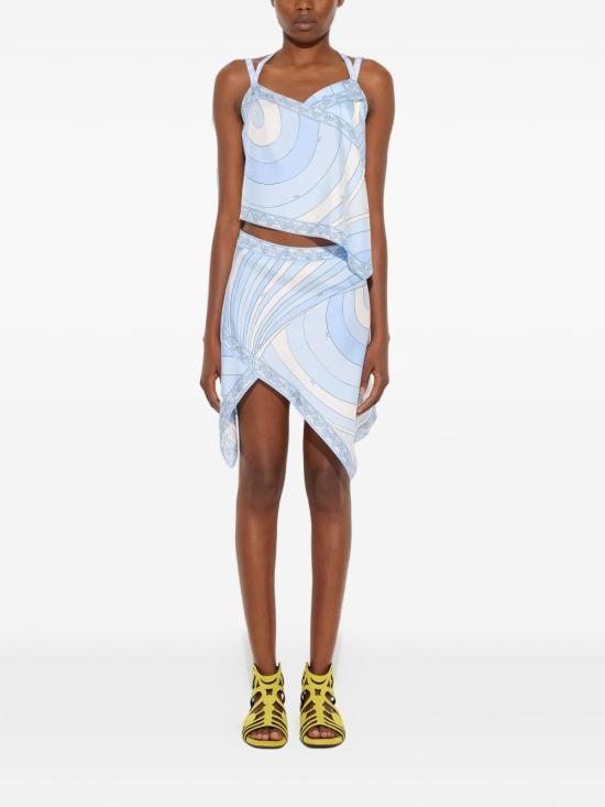 26SS 푸찌 미디 스커트 6HRV87 6H756012 Clear Blue - PUCCI