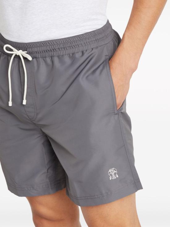 26SS 브루넬로 쿠치넬리 로고 스윔 팬츠 MW817043 CYN15 Grey - BRUNELLO CUCINELLI