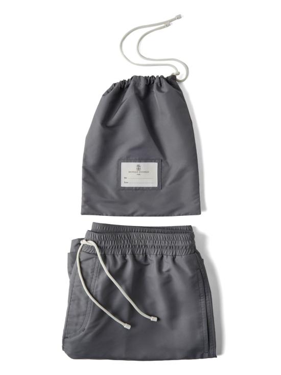 26SS 브루넬로 쿠치넬리 로고 스윔 팬츠 MW817043 CYN15 Grey - BRUNELLO CUCINELLI