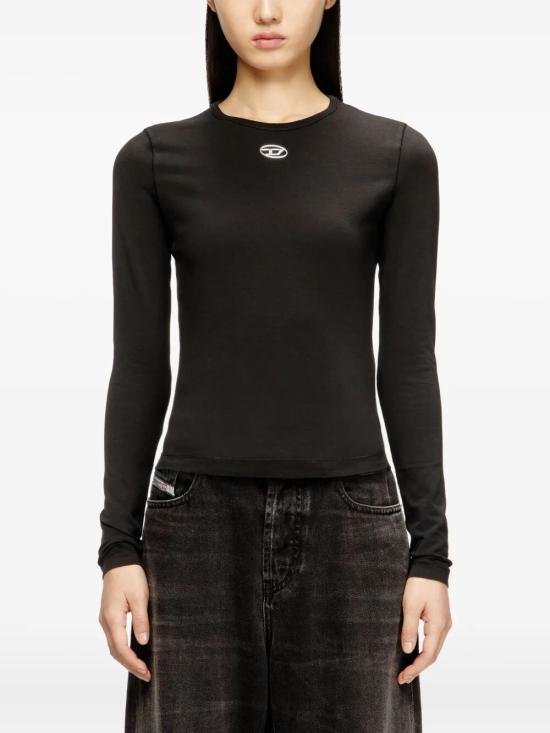 26SS 디젤 긴팔 티셔츠 A19916 0AHQH 900 BLACK DOM - DIESEL