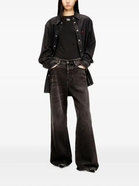 26SS 디젤 긴팔 티셔츠 A19916 0AHQH 900 BLACK DOM - DIESEL