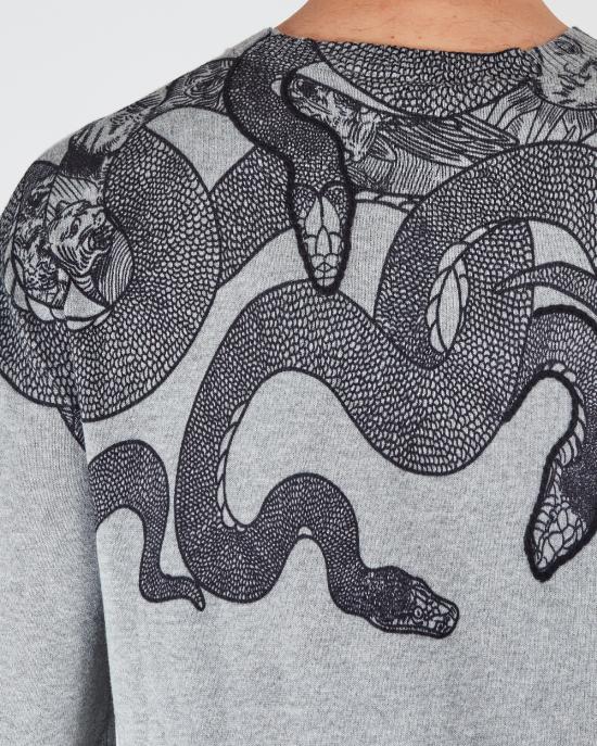  저스트까발리 스웨터 77OAFM36 CMF13 829 GRIGIO CHIARO - JUST CAVALLI