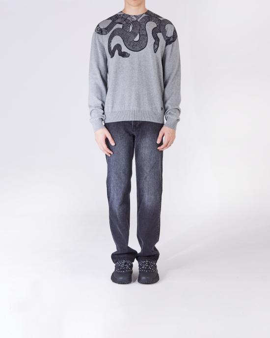  저스트까발리 스웨터 77OAFM36 CMF13 829 GRIGIO CHIARO - JUST CAVALLI