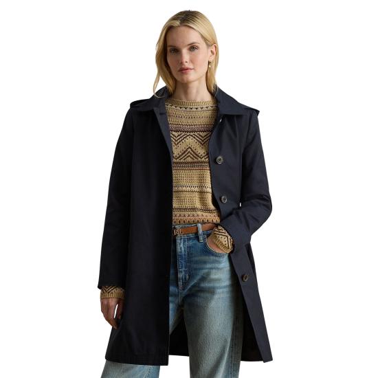 26SS 랄프 로렌 발수 코튼 후디드 코트 297967121005 DK NAVY - RALPH LAUREN