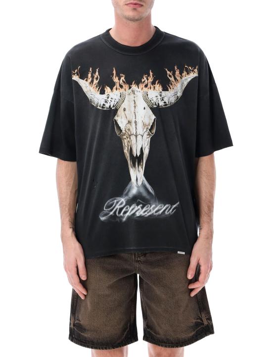 26SS 리프레젠트 폴로 티셔츠 MLM100592 04 STAINED BLACK