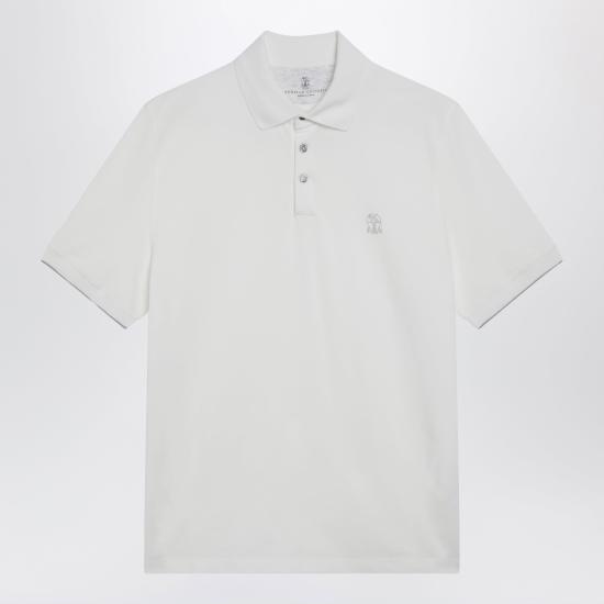26SS 브루넬로 쿠치넬리 피케 폴로 셔츠 ME8548788CO White