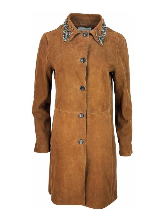 26SS 에르마노 피렌제 미디 스커트 D48ED001EH0MFB27 Brown