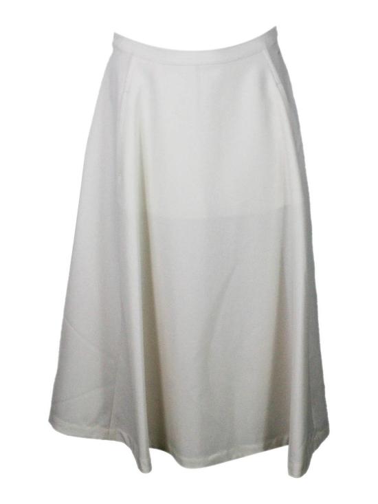 25FW 애드 미디 스커트 12AWLW751016 White