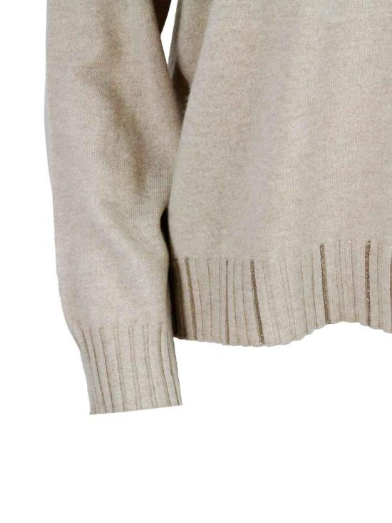 25FW 파비아나 필리피 플래티넘 스웨터 MAD215F028L5170158 Beige - FABIANA FILIPPI