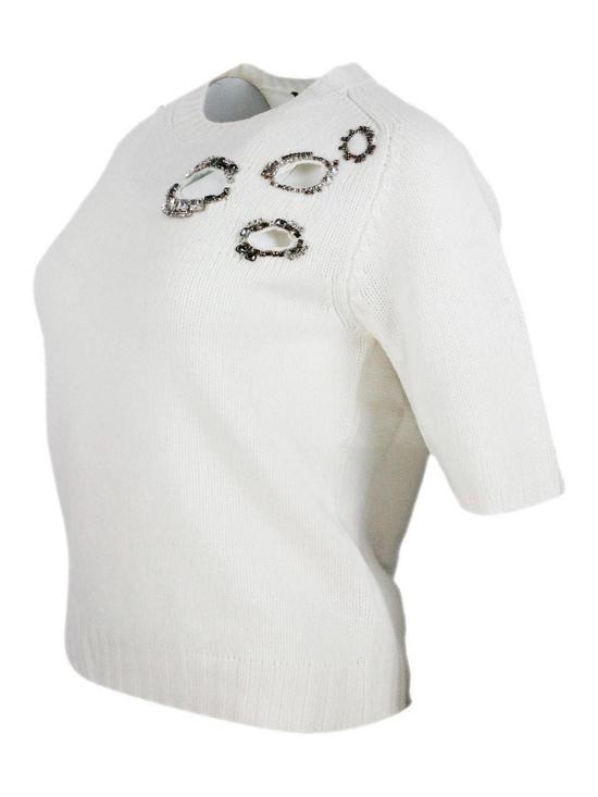 25FW 파비아나 필리피 플래티넘 스웨터 MAD215F490L53725 White - FABIANA FILIPPI