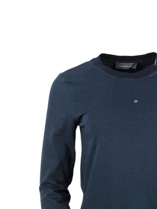 25FW 로레나안토니아찌 반팔 티셔츠 A2578TS10A45770590 Blue - LORENA ANTONIAZZI