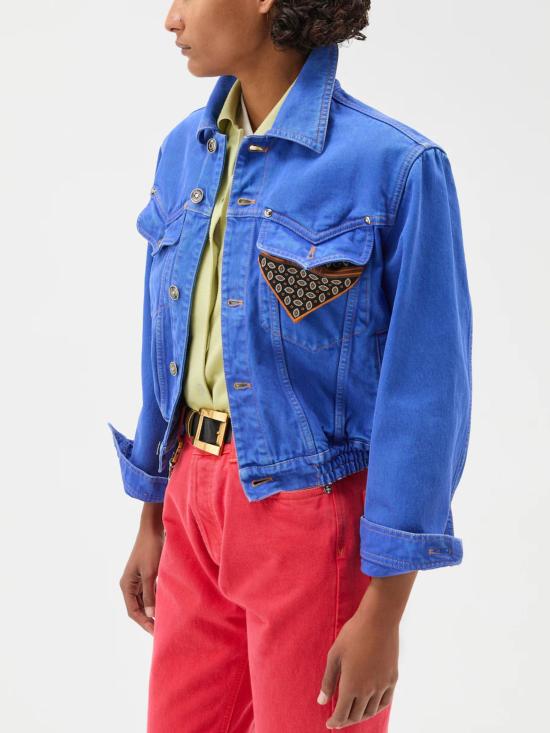 26SS 베르사체 데님 자켓 1024527 1A178711DB10 Denim scuro - VERSACE