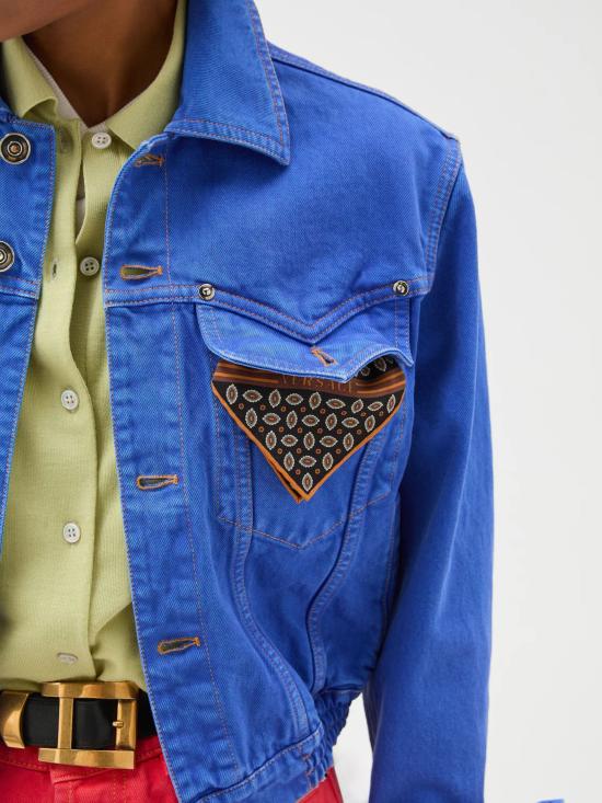 26SS 베르사체 데님 자켓 1024527 1A178711DB10 Denim scuro - VERSACE