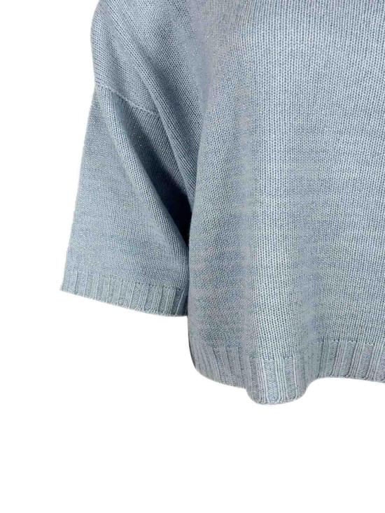 26SS 파비아나 필리피 반팔 티셔츠 MAD266F019L8975154 Light Blue - FABIANA FILIPPI