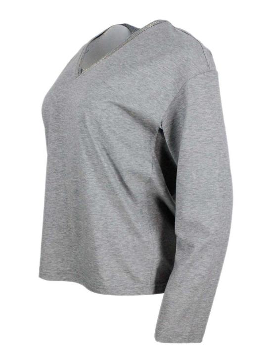 26SS 파비아나 필리피 반팔 티셔츠 JED225F862L6968149 Grey - FABIANA FILIPPI