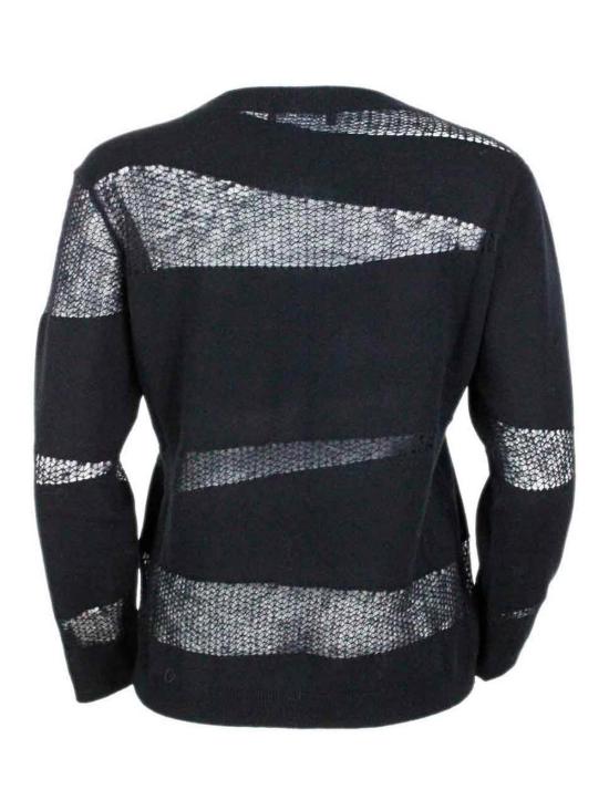 25FW 파비아나 필리피 플래티넘 모헤어 스웨터 MAD225F507L640825 Black - FABIANA FILIPPI