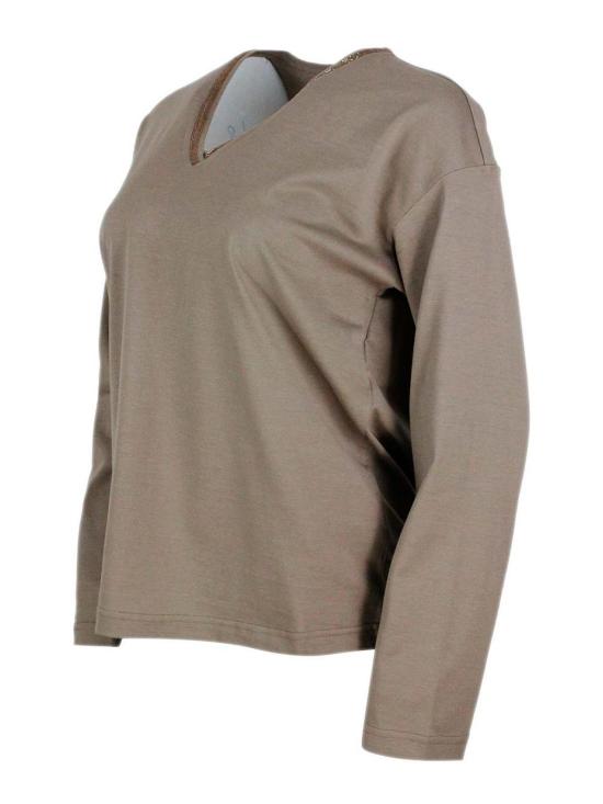 26SS 파비아나 필리피 반팔 티셔츠 JED225F862L6961271 Brown - FABIANA FILIPPI