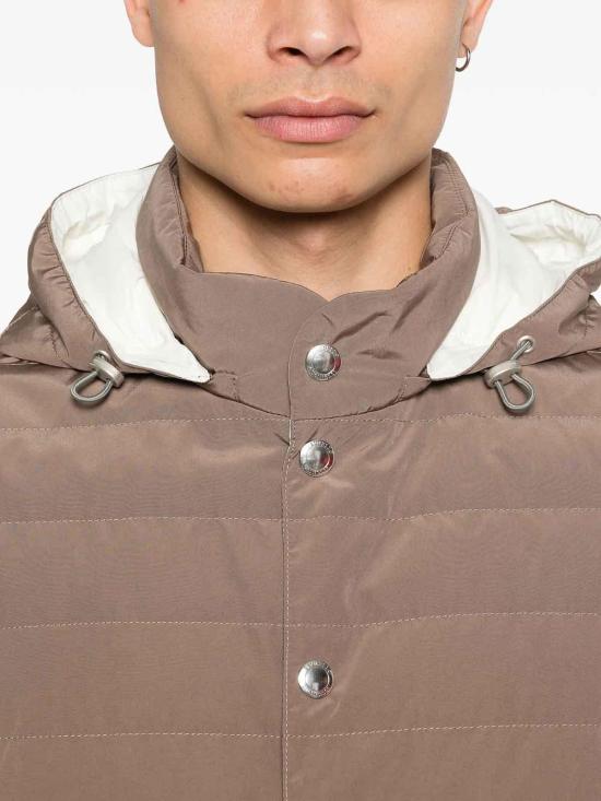 26SS 브루넬로 쿠치넬리 디테쳐블 후드 멤브레인 나일론 다운 베스트 MM4791696CIL56 None - BRUNELLO CUCINELLI