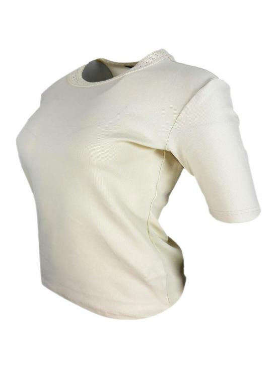 26SS 파비아나 필리피 반팔 티셔츠 JED266F146L9280145 Cream - FABIANA FILIPPI