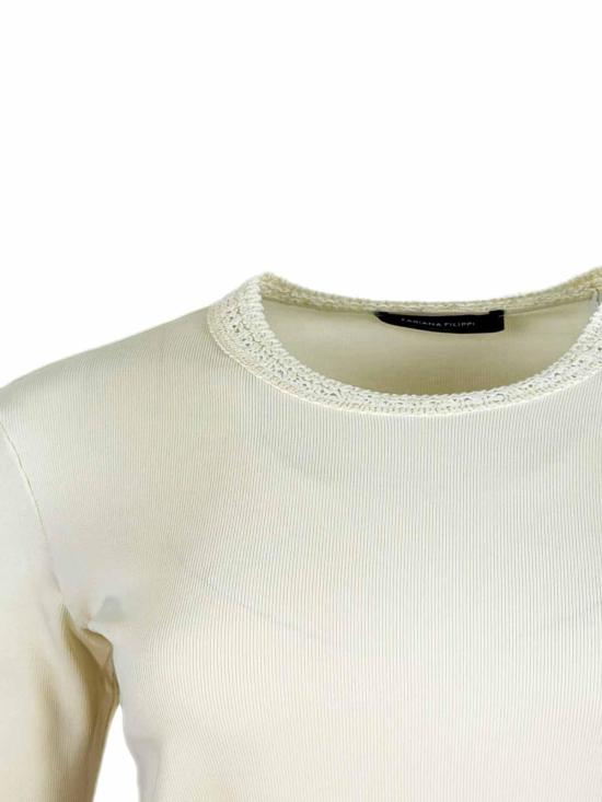 26SS 파비아나 필리피 반팔 티셔츠 JED266F146L9280145 Cream - FABIANA FILIPPI