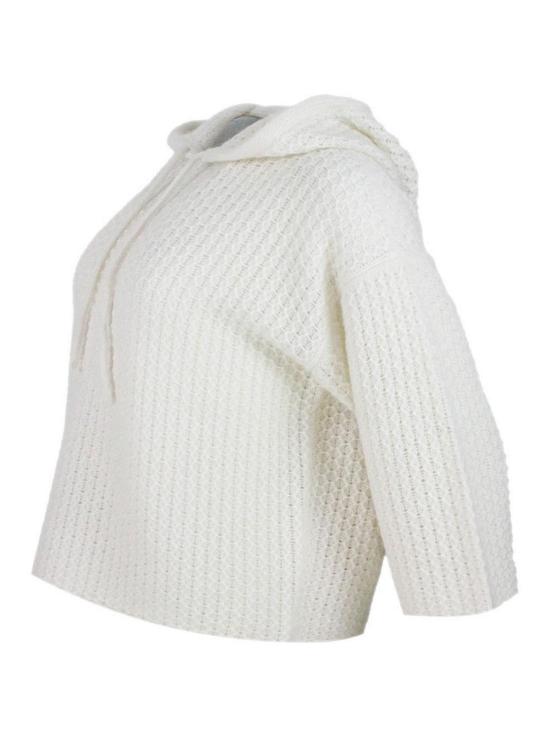 25FW 파비아나 필리피 플래티넘 모헤어 후디 MAD215F076L55125 White - FABIANA FILIPPI