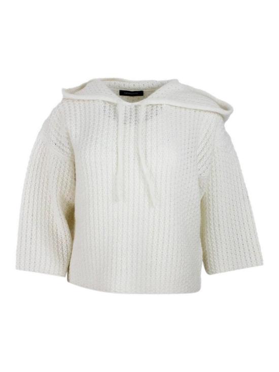 25FW 파비아나 필리피 플래티넘 모헤어 후디 MAD215F076L55125 White