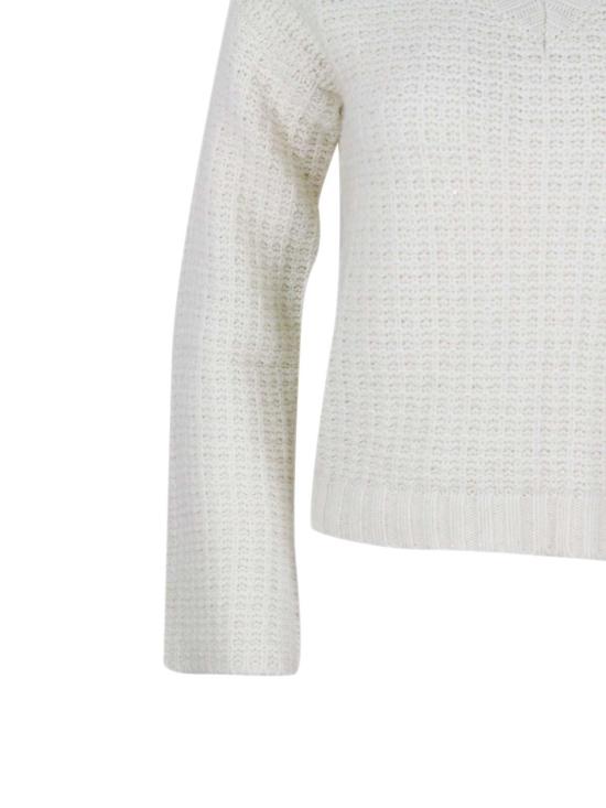 25FW 파비아나 필리피 V넥 니트웨어 MAD225F536L6170142 White - FABIANA FILIPPI