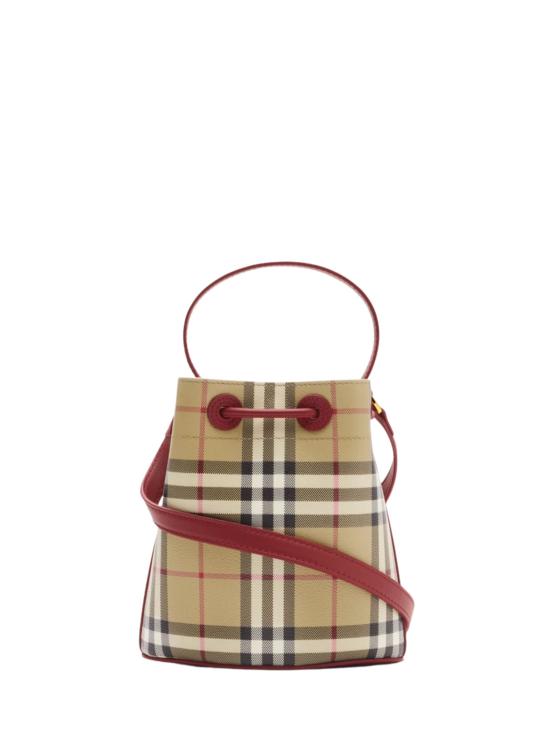 26SS 버버리 미니 체크 버킷백 8116284 B9724 Beige - BURBERRY