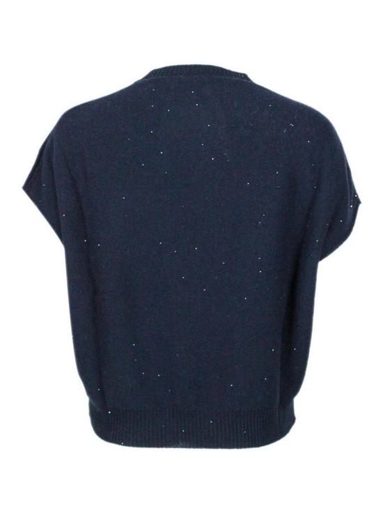 26SS 파비아나 필리피 탑 MAD276F525D2735146 Blue - FABIANA FILIPPI