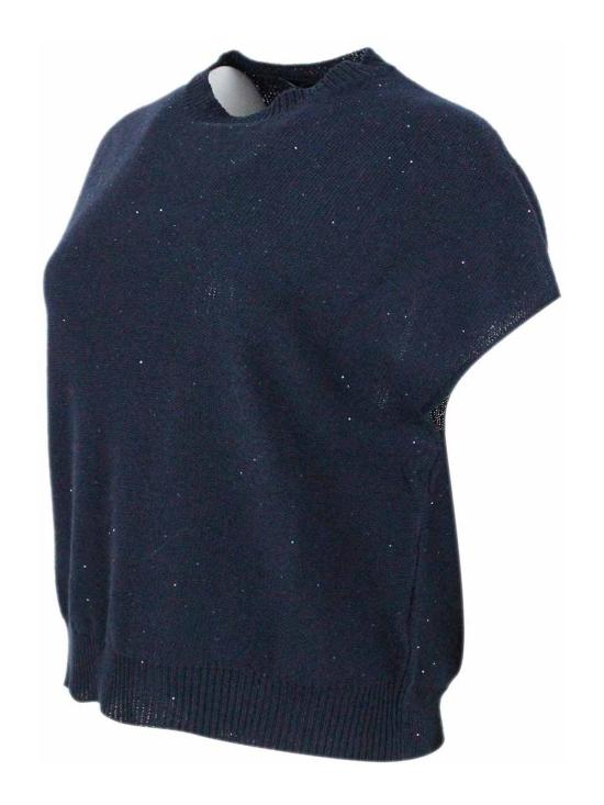 26SS 파비아나 필리피 탑 MAD276F525D2735146 Blue - FABIANA FILIPPI